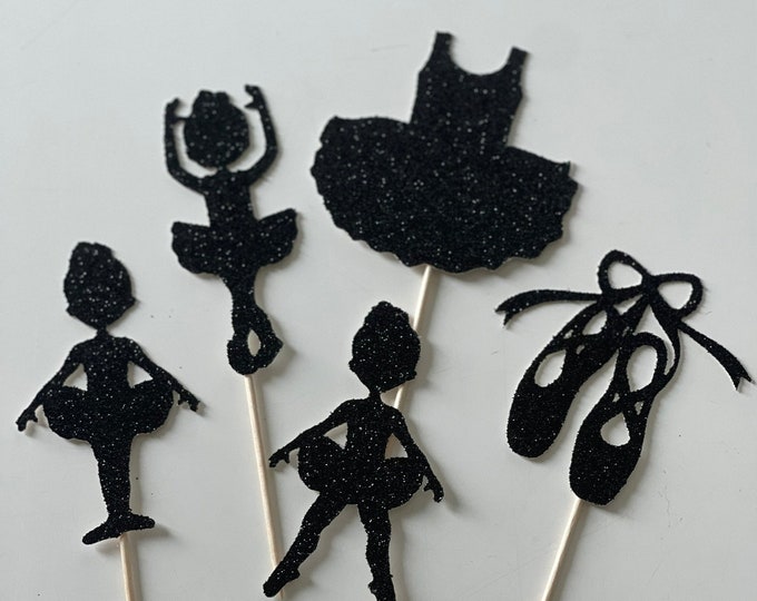 Ballerina cupcake toppers, Ballet cupcake toppers, little ballerina cupcake toppers, ballerina toppers, ballet toppers, little ballerina