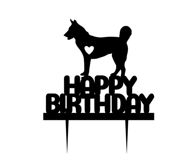 Husky cake topper, husky birthday cake topper, Husky topper, Husky birthday party decorations, husky cake toppers, Husky cupcake toppers