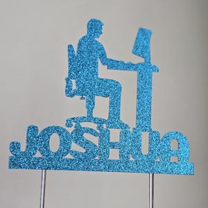 Programmer Cake Topper: Computer Tech, IT, Customizable Colors