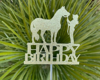 Horse cake topper, horse birthday topper, woman and horse cake topper, horse lover cake topper, horse riding cake topper