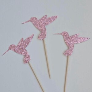 Humming bird cupcake toppers, hummingbird cupcake toppers, humming bird toppers, hummingbird toppers, bird cupcake toppers, set of 12