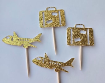 Travel Cupcake Toppers - Set of 12