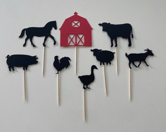 Farm cupcake toppers, Farm animals cupcake toppers, farm animals toppers, farm toppers, farmer cupcake toppers, ranch cupcake toppers, farm