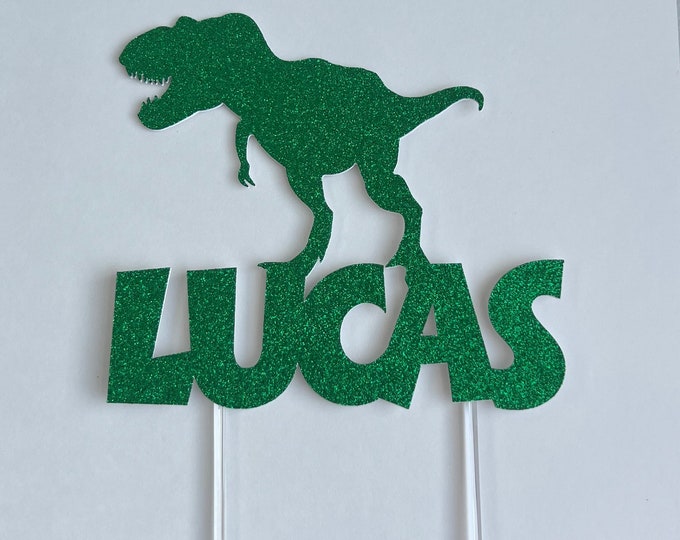 Dinosaur cake topper, dinosaur birthday cake topper, T. rex cake topper, T. rex birthday cake topper, dinosaur topper