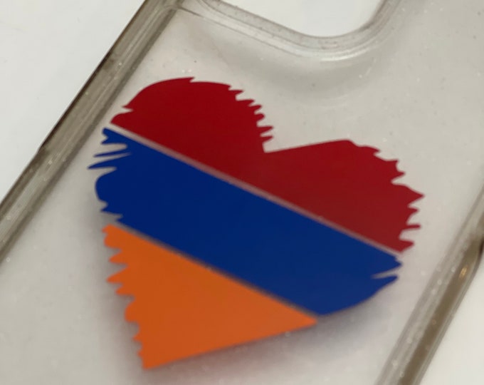 Armenian phone sticker, Armenian flag phone sticker, Armenian flag vinyl sticker, Armenian heart sticker, custom vinyl sticker