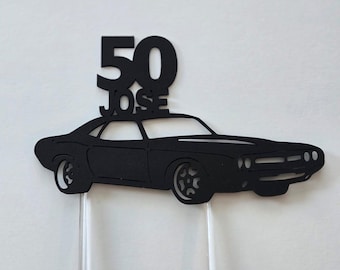 Muscle Car Birthday Cake Topper: Classic Sports Car Decor