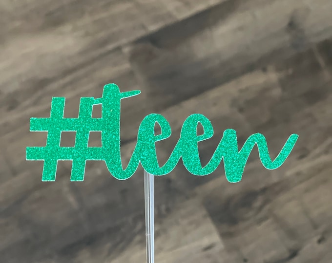 Teenager cake topper, teenager birthday cake topper, 13 cake topper, teen cake topper, thirteen cake topper, 13th birthday cake topper