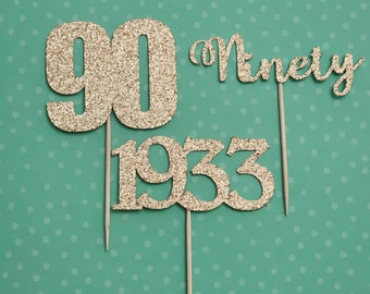 Im 90 cupcake toppers, 90th birthday cupcake toppers, hello 90 cupcake toppers, 1932 cupcake toppers, ninetieth birthday cupcake toppers