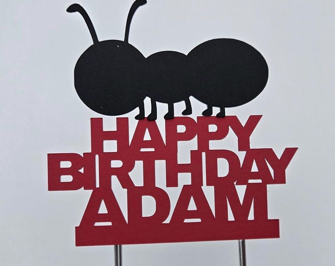 Ant Birthday Cake Topper: Bug Theme Party Decor