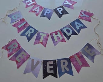 Space banner, Space theme banner, Galaxy banner, Galaxy birthday banner, Outer space birthday banner, Outer space banner, Galaxy birthday