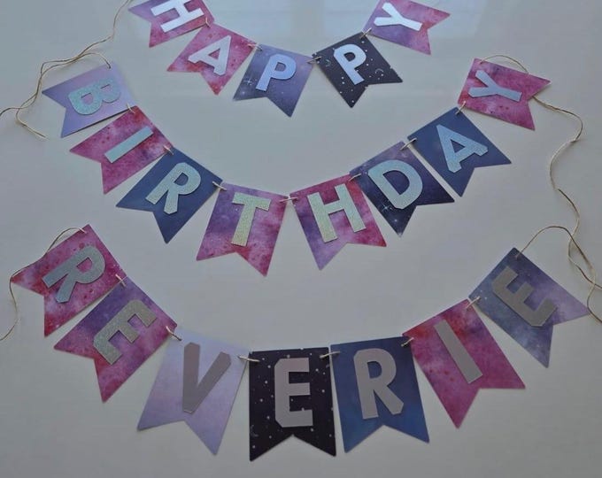 Space banner, Space theme banner, Galaxy banner, Galaxy birthday banner, Outer space birthday banner, Outer space banner, Galaxy birthday