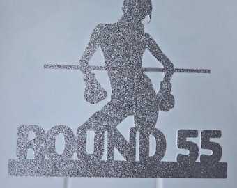 Female Boxer Birthday Cake Topper: Sparkle Finish