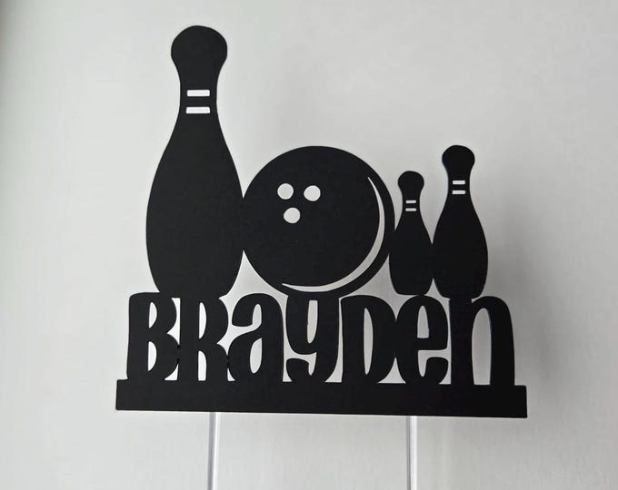 bowling cake topper, bowling birthday cake topper, bowling ball cake topper, bowler cake topper, bowler birthday cake topper, bowl topper