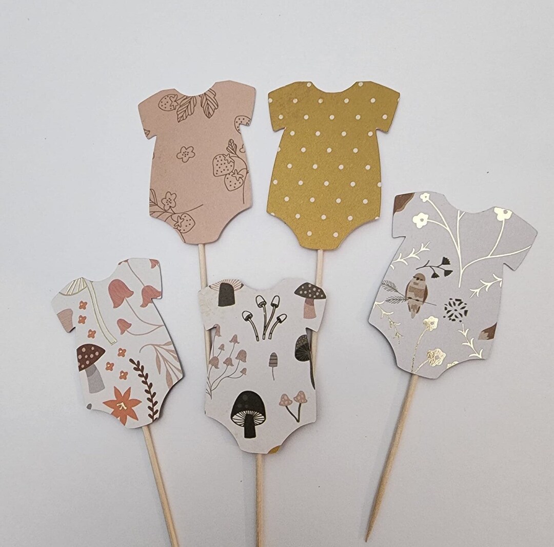 Onesie Cupcake Toppers, Onesie Toppers, Baby Onesie Toppers, Baby ...
