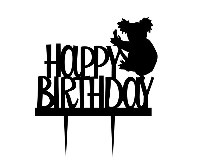 Koala cake topper, Koala birthday cake topper, Australia cake topper, Australian cake topper, Koala topper, Koala bear cake topper,