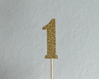 One cupcake topper, first birthday cupcake toppers, one cupcake toppers, 1st birthday cupcake toppers, number cupcake toppers, set of 12