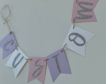 Pink & Purple Birthday Banner: Handcrafted Party Decorations