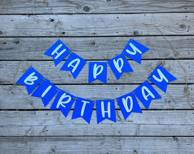 Royal blue banner, royal blue birthday banner, blue banner, blue birthday banner, royal blue party decorations, blue party decorations
