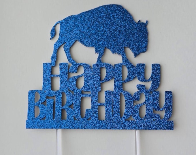 Buffalo cake topper, Buffalo birthday cake topper, Bison cake topper, Bison birthday cake topper, Buffalo topper, Bison Topper, Bison party