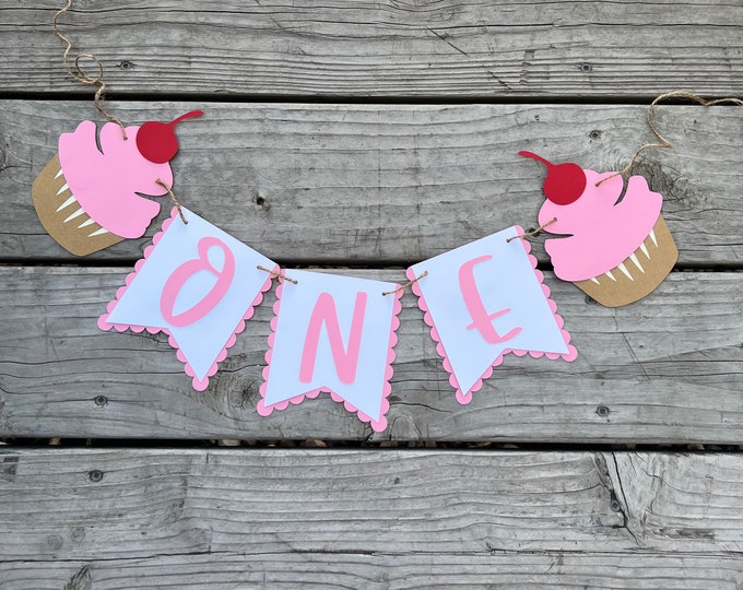 Cupcake banner, stud muffin banner, pink or blue banner, boy or girl banner, he or she banner, cupcake or stud muffin banner,