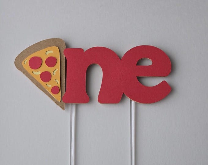 Pizza cake topper, one cake topper, first birthday cake topper, pizza topper, im one cake topper, pizza topper