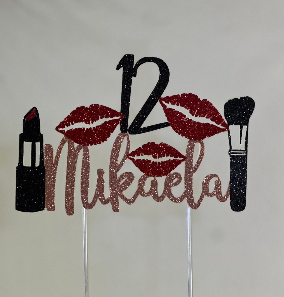 Makeup Cake Topper, Makeup Artist Cake Topper, Makeup Topper, Makeup