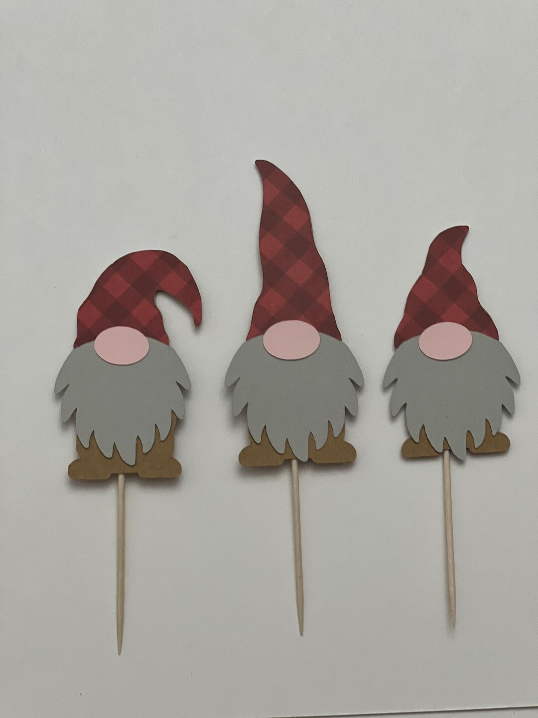 Gnome Cupcake Toppers, Gnome Toppers, Christmas Cupcake Toppers