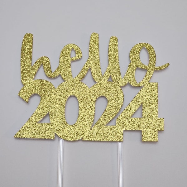 Hello 2024 Cake Topper Etsy
