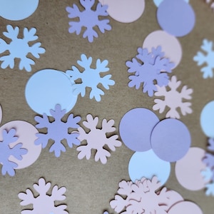 jojofuny 600 Pcs 1 Set Christmas Snowflake Confetti Snowflake Confetti for  Tables Christmas Table Scatter Decorations Fabric Snowflake Confetti