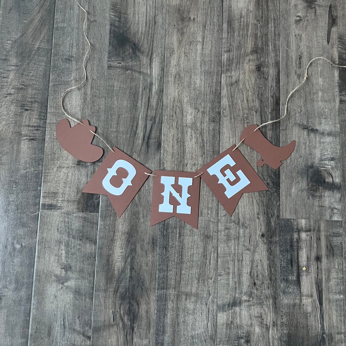 Handcrafted Cowboy First Rodeo Banner: Cowboy Hat & Boots - Etsy