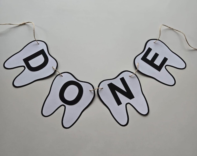 Tooth banner, Dental grad banner, Dentist banner, Tooth custom banner, first tooth banner, tooth shaped banner, Dental assistant banner