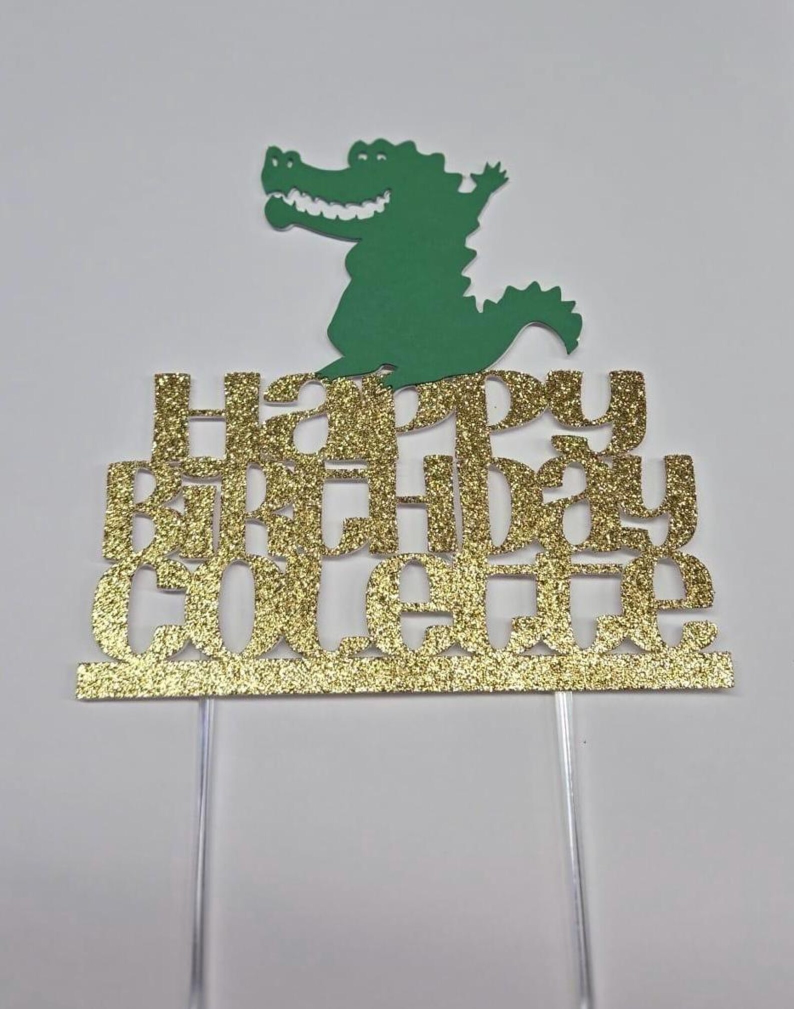 Python And Gator Cake Topper Gator Birthday Cake Topper: Handcrafted Cardstock Alligator - Etsy