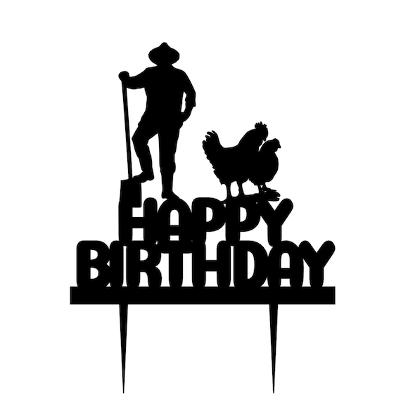 Farmer Cake Topper Printable