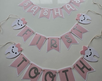 First Tooth Banner: Handcrafted Baby Milestone Party Decor