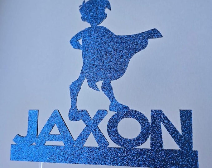 Hero cake topper, little hero cake topper, super hero cake topper, super hero party decorations, little boy cake topper, little hero topper,