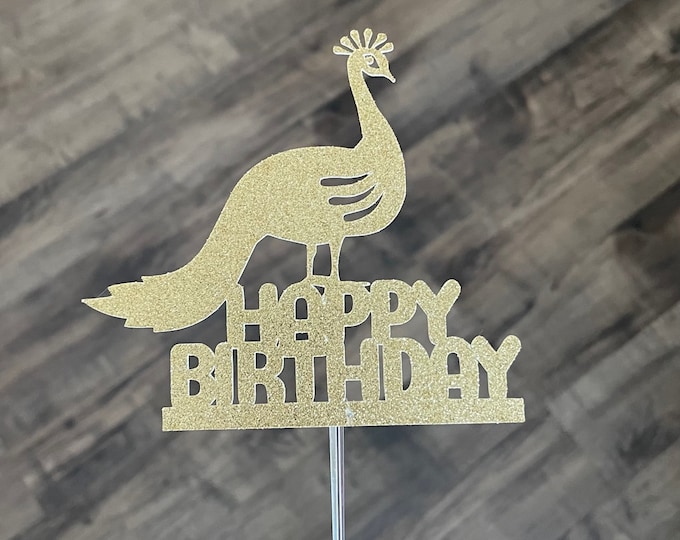 Peacock cake topper, Peacock topper, Peacock birthday cake topper, custom peacock cake topper, beautiful peacock cake topper, peacock topper