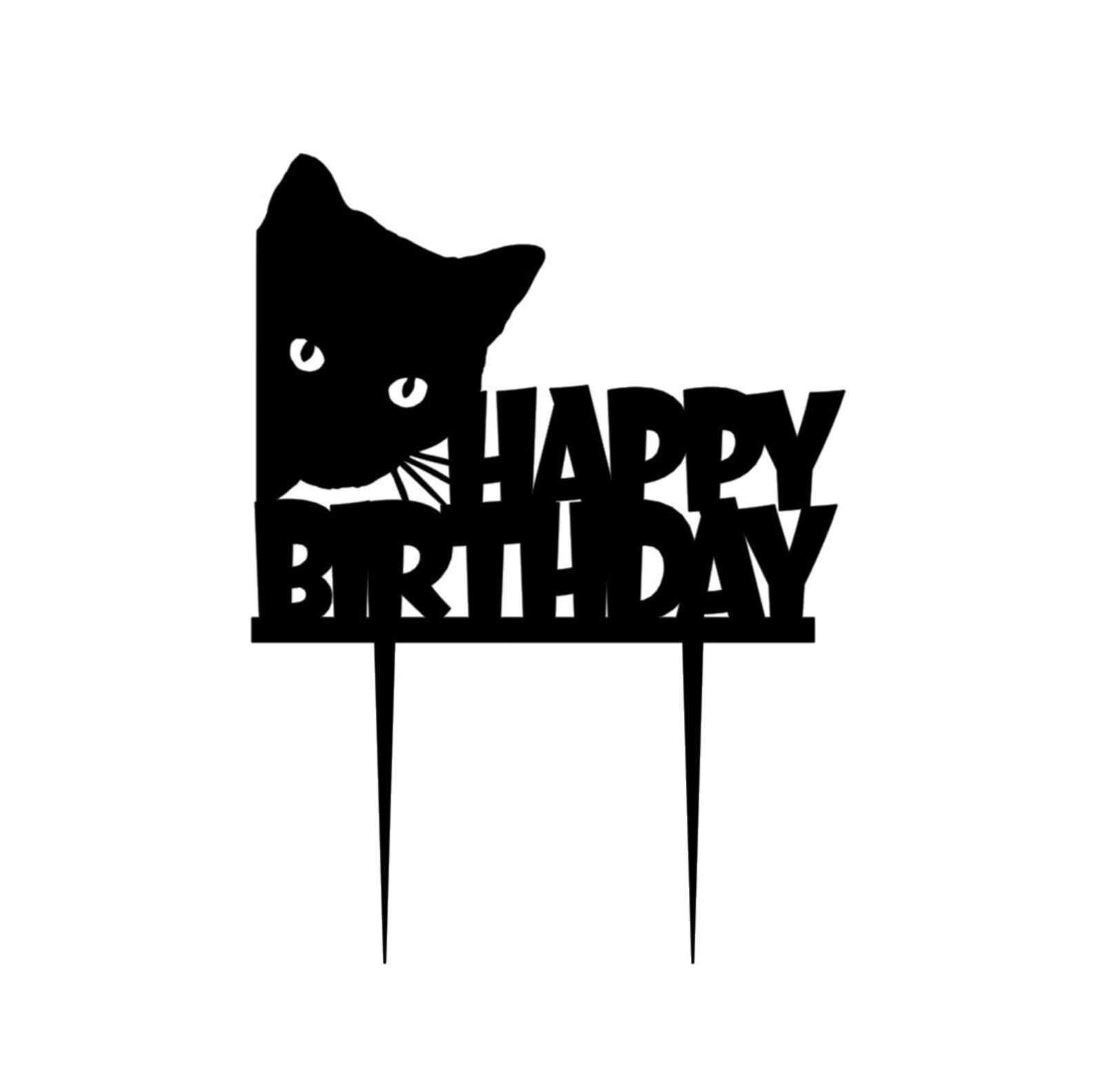 Kitty Cake Topper Black Cat Cake Topper Kitten Cake Topper Etsy Hong Kong