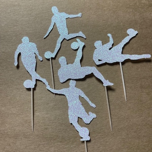 Soccer cupcake toppers, soccer ball cupcake toppers, soccer player cupcake toppers, soccer toppers, soccer birthday cupcake toppers