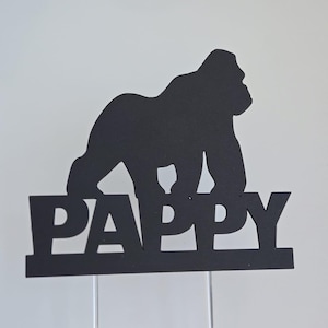 Gorilla cake topper, Gorilla birthday cake topper, Gorilla topper, Ape cake topper, Ape birthday cake topper, primate cake topper,