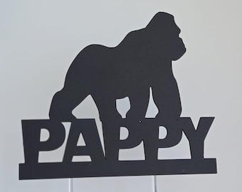 Gorilla Birthday Cake Topper: Custom Color Paper Ape Topper