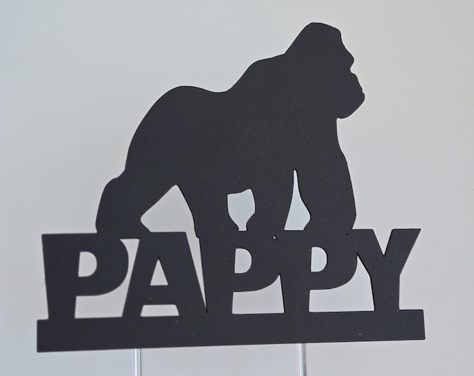 Gorilla cake topper, Gorilla birthday cake topper, Gorilla topper, Ape cake topper, Ape birthday cake topper, primate cake topper,