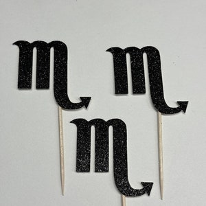 Scorpio cupcake toppers, Scorpio toppers, zodiac toppers, zodiac cupcake toppers, astrology cucpake toppers, 12 toppers