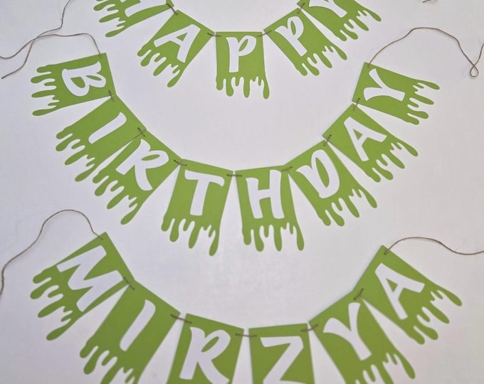 Slime banner, slime birthday banner, slime party banner, slime birthday party banner , artist banner, slime birthday banner