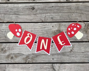 Mushroom Birthday Banner: Handcrafted Party Garland