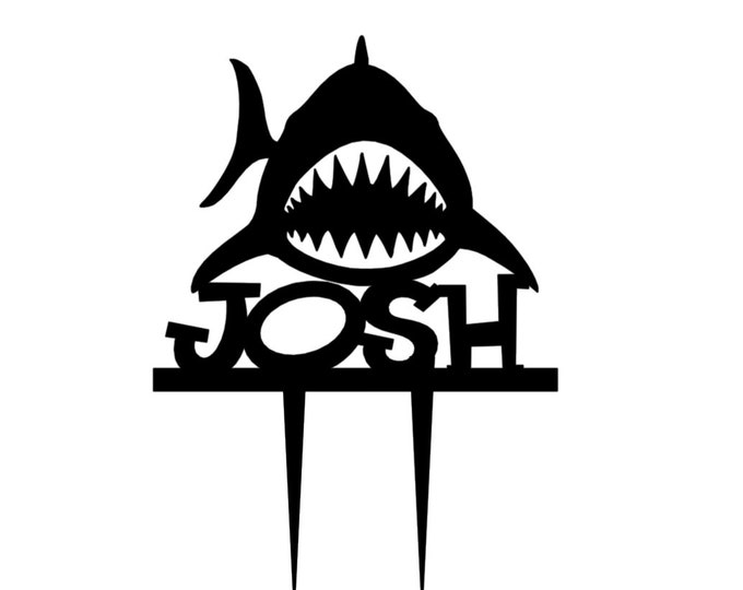 Shark cake topper, Great white shark cake topper, Biting shark cake topper, Shark birthday cake topper, Shark cupcake toppers, Shark party