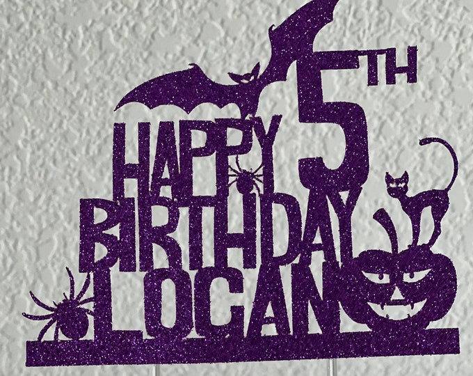 Halloween cake topper, Halloween birthday cake topper, scary birthday cake topper, creepy birthday cake topper, Halloween topper