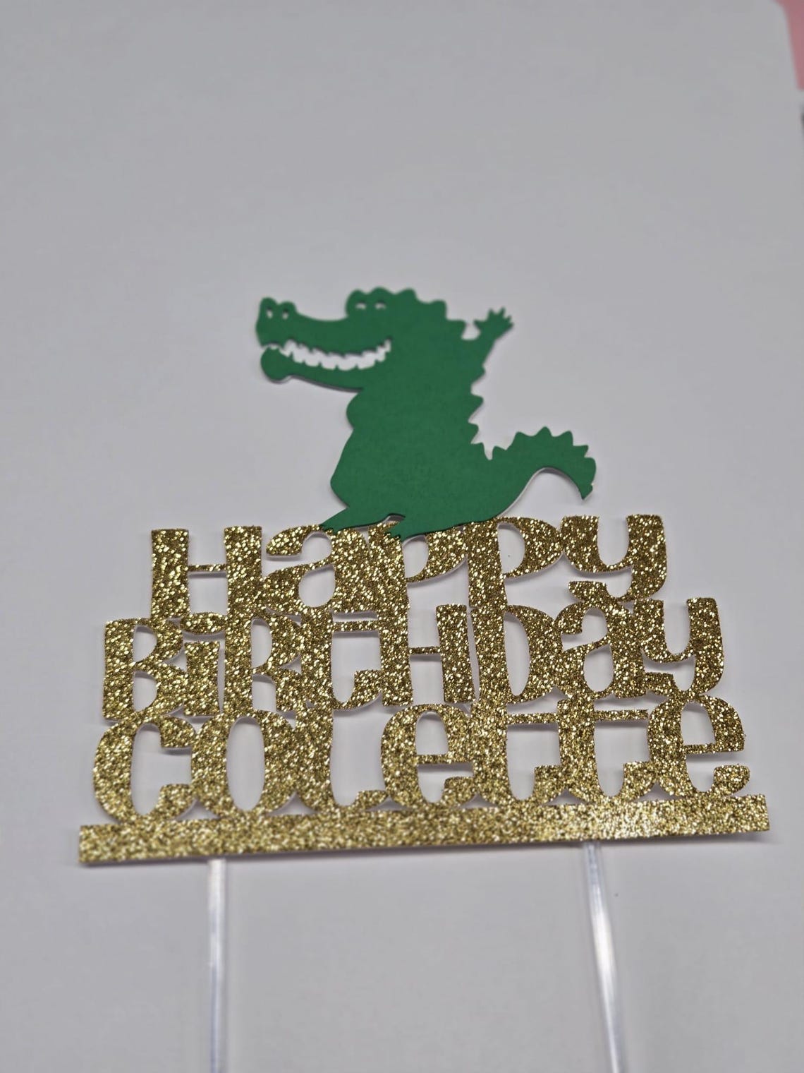 Python And Gator Cake Topper Gator Birthday Cake Topper: Handcrafted Cardstock Alligator - Etsy