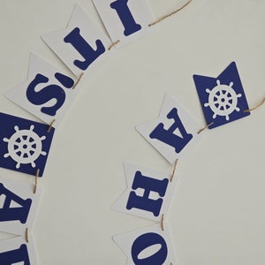 Ahoy It’s a Boy Banner, Ahoy Banner, Nautical Baby Shower Banner, Boy ...