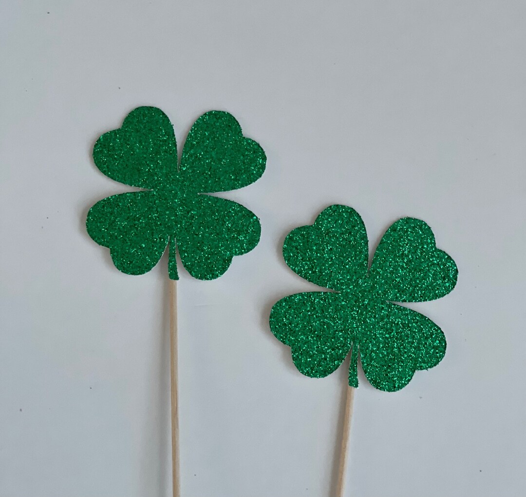 25 Stuks Happy St Patrick's Day Cupcake Toppers - Shamrock & Klaver Decoratie