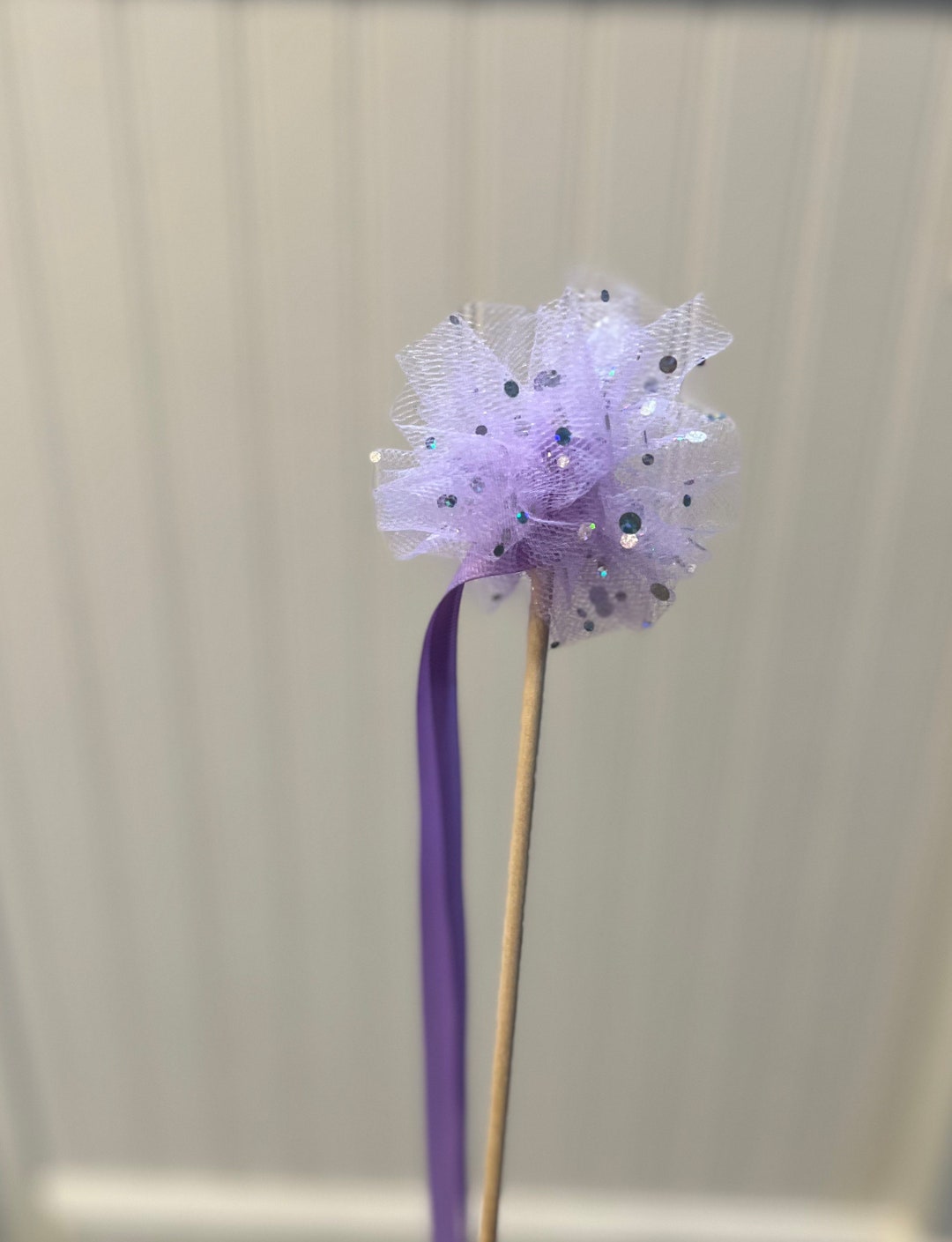 Princess Wand, Party Favor Wand, Tulle Wand, Purple Wand, Little Girl